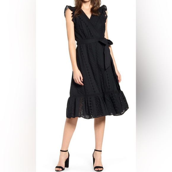 J. Crew Dresses & Skirts - J. crew midi wrap dress in allover eyelet